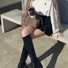 【美品】GRL スクエアトゥロングブーツの画像