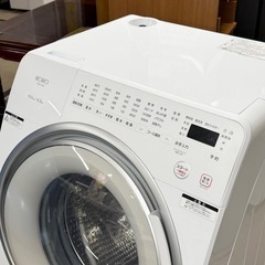 ②【新品同様‼️】ヤマダ電機 2025年製9.0/4.5kgドラム式洗濯乾燥機  RORO 自動お掃除機能 温水洗浄 ホワイト♪の画像