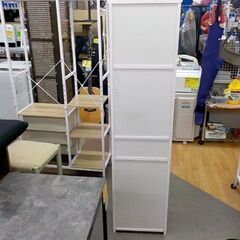 収納付きダストボックス 幅41㎝ 家具調 扉収納 引出し収納 フレンチカントリー シャビーシック 西岡店の画像