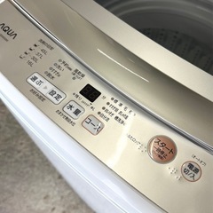 札幌市内配送可 19年製 AQUA アクア 5kg 全自動洗濯機 AQW-GS50G 動作良好の画像