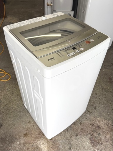 札幌市内配送可 19年製 AQUA アクア 5kg 全自動洗濯機 AQW-GS50G 動作良好