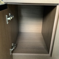 【リサイクルサービス八光】幅60cm　ニトリ　レンジ台(フォルムN RE9060G MBR）の画像