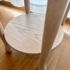 サイドテーブル　直径40cm 木製の画像