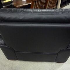 ① 複数在庫あり! 革製 1人掛けソファ 幅105cm ブラック ソファ 1Pソファ ソファー 札幌市東区 新道東店の画像