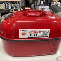 矢澤産業　20L　ガソリン缶　携行缶　携帯缶　SS-20　消防法適合品　予備用　緊急用　ノズル欠品　中古　①の画像