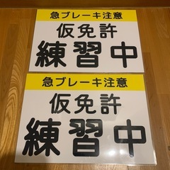 仮免許練習中2枚セット　マグネット付きの画像