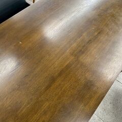 ★リユースのサカイ高崎店★TJ13538  3人掛けダイニングセット 茶黒 H74×D70.5×W110 クリーニング済みの画像