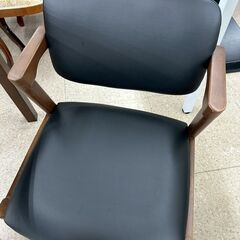 ★リユースのサカイ高崎店★TJ13538  3人掛けダイニングセット 茶黒 H74×D70.5×W110 クリーニング済みの画像