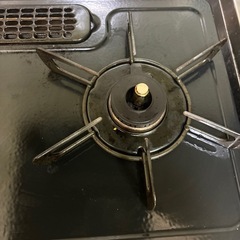 ガスコンロ プロパンガス LPガス クリスタルコート 幅56cm 右強火力 2口 据置 リンナイ Rinnai 水無し片面焼き ブラック の画像