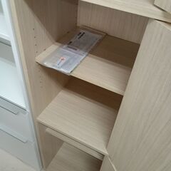 リユースのサカイ栃木店★ジモティ割あり★  収納棚 ベージュ W43×D42×H179.5 クリーニング済み TC11845の画像