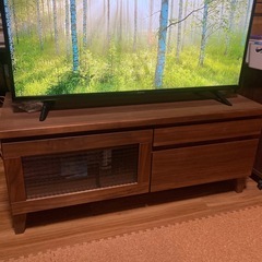 12/6・7取りに来れる方 美品 ISSEIKI テレビボード 100cm ウォールナット  の画像