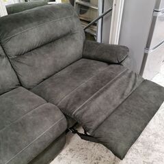 ASHLY / アシュレイ 2人掛けソファ リクライニングソファ 手動 グレー【ユーズドユーズ名古屋天白店】JO12-4の画像