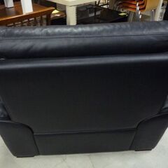 ② 複数在庫あり! 革製 1人掛けソファ 幅105cm ブラック ソファ 1Pソファ ソファー 札幌市東区 新道東店の画像