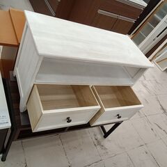 リユースのサカイ栃木店★ジモティ割あり★  TV台 ホワイトベージュ W75×D35×H44.5 クリーニング済み TC11848の画像