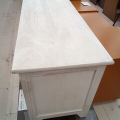 リユースのサカイ栃木店★ジモティ割あり★  TV台 ホワイトベージュ W75×D35×H44.5 クリーニング済み TC11848の画像