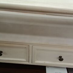 リユースのサカイ栃木店★ジモティ割あり★  TV台 ホワイトベージュ W75×D35×H44.5 クリーニング済み TC11848の画像