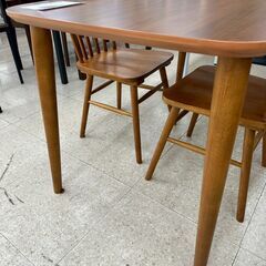 ★リユースのサカイ高崎店★TJ13543 (株)ニトリ 2人掛けダイニングセット 茶 H71×D75×W120 クリーニング済みの画像