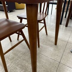 ★リユースのサカイ高崎店★TJ13543 (株)ニトリ 2人掛けダイニングセット 茶 H71×D75×W120 クリーニング済みの画像