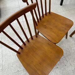 ★リユースのサカイ高崎店★TJ13543 (株)ニトリ 2人掛けダイニングセット 茶 H71×D75×W120 クリーニング済みの画像