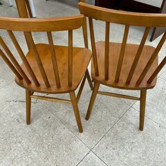 ★リユースのサカイ高崎店★TJ13543 (株)ニトリ 2人掛けダイニングセット 茶 H71×D75×W120 クリーニング済みの画像