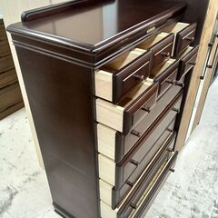 リユースのサカイ栃木店★ジモティ割あり★  タンス ブラウン W80×D45×H135.3 クリーニング済み TC11849の画像