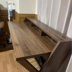  12/5・6・7取りに来られる方 パソコンデスク　テーブル　勉強机　ウォールナット　北欧の画像