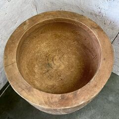 杵と臼 餅つき お正月 伝統 和道具 年末行事 正月準備 インテリア 置物 昭和レトロ 古道具 ヴィンテージ 古民具 A0975の画像