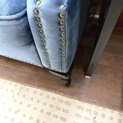 シェルファ/Shellfa ソファ ブルーベルベット 3人掛け アンティーク ロイヤルの画像