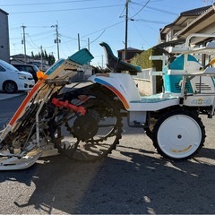 クボタ 田植機 SPJ40A 4条植 6.4馬力 セル ガソリン ロータリー式 水稲 植付 田植え機　苗取りボード付の画像