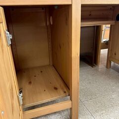 ★リユースのサカイ高崎店★TJ13552  デスク ライトブラウン H74×D64.5×W155 クリーニング済みの画像