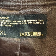 BACK NUMBER バックナンバー　 レザーブルゾン　シープスキン　XLサイズの画像