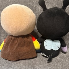 アンパンマン&ばいきんまん　ぬいぐるみ2点セットの画像