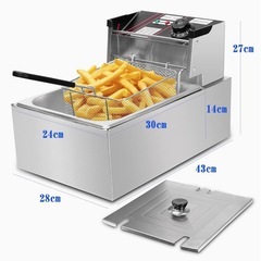 Ozonlife 卓上電気フライヤー 業務用 家庭用 フライヤー 6Ｌ大容量の画像