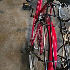 J2193　【リユースのサカイ柏店】　EIRIN　シティサイクル　レッド　26インチ　　ダイナモライト　簡易クリーニング済　 中古自転車 　流山市 中古自転車 松戸市 中古自転車 我孫子市 中古自転車 船橋市 中古自転車 守谷市 中古自転車 取手市 中古自転車　★店頭にて試乗可★ の画像