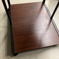 12/25まで店頭商品一部を除き半額クリスマスSALE!!開催中 早い者勝ち サ2512-037 キッチンサイドワゴン ダークブラウン キズ汚れ有りの画像