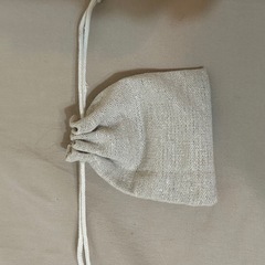 巾着袋 麻 ポーチの画像