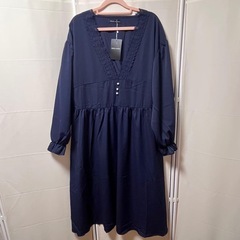 ゴールドジャパン レース Vネックワンピースの画像