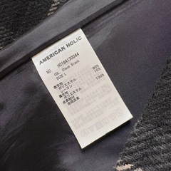 AMERICAN HOLIC ダッフルコート ブラック・チェックの画像
