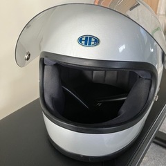 HA ヒロタケアライ ビンテージヘルメット 族ヘル 当時物 アライ　シルバー　　旧車　昭和レトロの画像