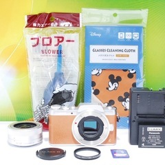 シャッター数新品級✨Wi-Fi搭載✨LUMIX DMC-GF7 レンズキット ミラーレス一眼 自撮り 初カメラに！の画像
