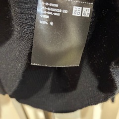 14)ユニクロリブニット黒lの画像