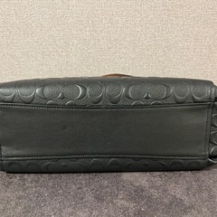 COACH エンボス 黒 ハンドバッグ ショルダーバッグの画像