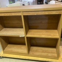 ※　カウンターテーブル キッチンカウンター　収納棚付き　木製 の画像