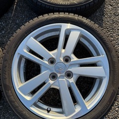 ダイハツ　コペン純正アルミ　スタッドレスタイヤセット　バリ溝の画像