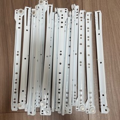 スライドレール用金具　35センチ　4段分　ホワイトの画像