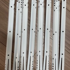 スライドレール用金具　35センチ　4段分　ホワイトの画像