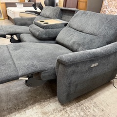 【愛品館 江戸川店 】3Pワイドファブリック電動リクライニングソファ ＮITORI（ニトリ）の画像