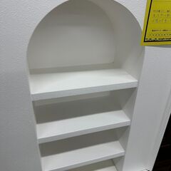 【ジャングルジャングル滋賀草津店】ジモティ来店特価!!　マントルピース飾り棚　ホワイト　J-251249の画像