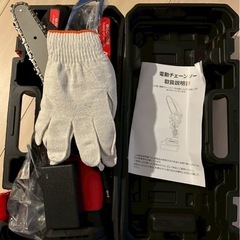 チェーンソー 充電式 電動 大容量バッテリー2個搭載 小型チェーンソー 21Vの画像