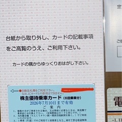 南海電車　株主優待　回数チケットの画像
